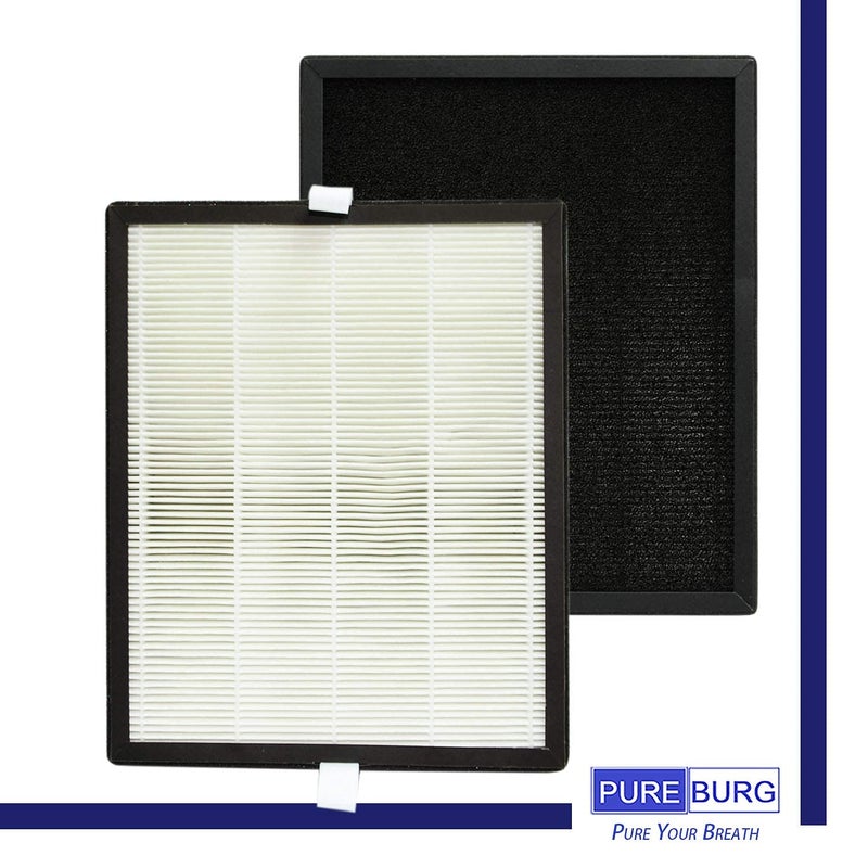 PUREBURG Replacement Filter Compatible with PARTU BS-10 Air Purifier, 2-Pack H13 HEPA Activated Carbon 2-in-1 3-Stage Filtration Air Clean Dust - Image 4